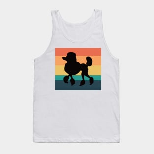 Poodle Dog Silhouette Vintage Sunset Tank Top